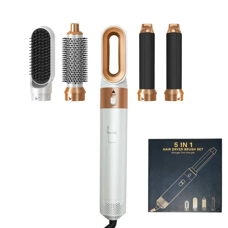 Kit Secador y Alisador de Cabello 5 en 1 con Peine Térmico y Rizador